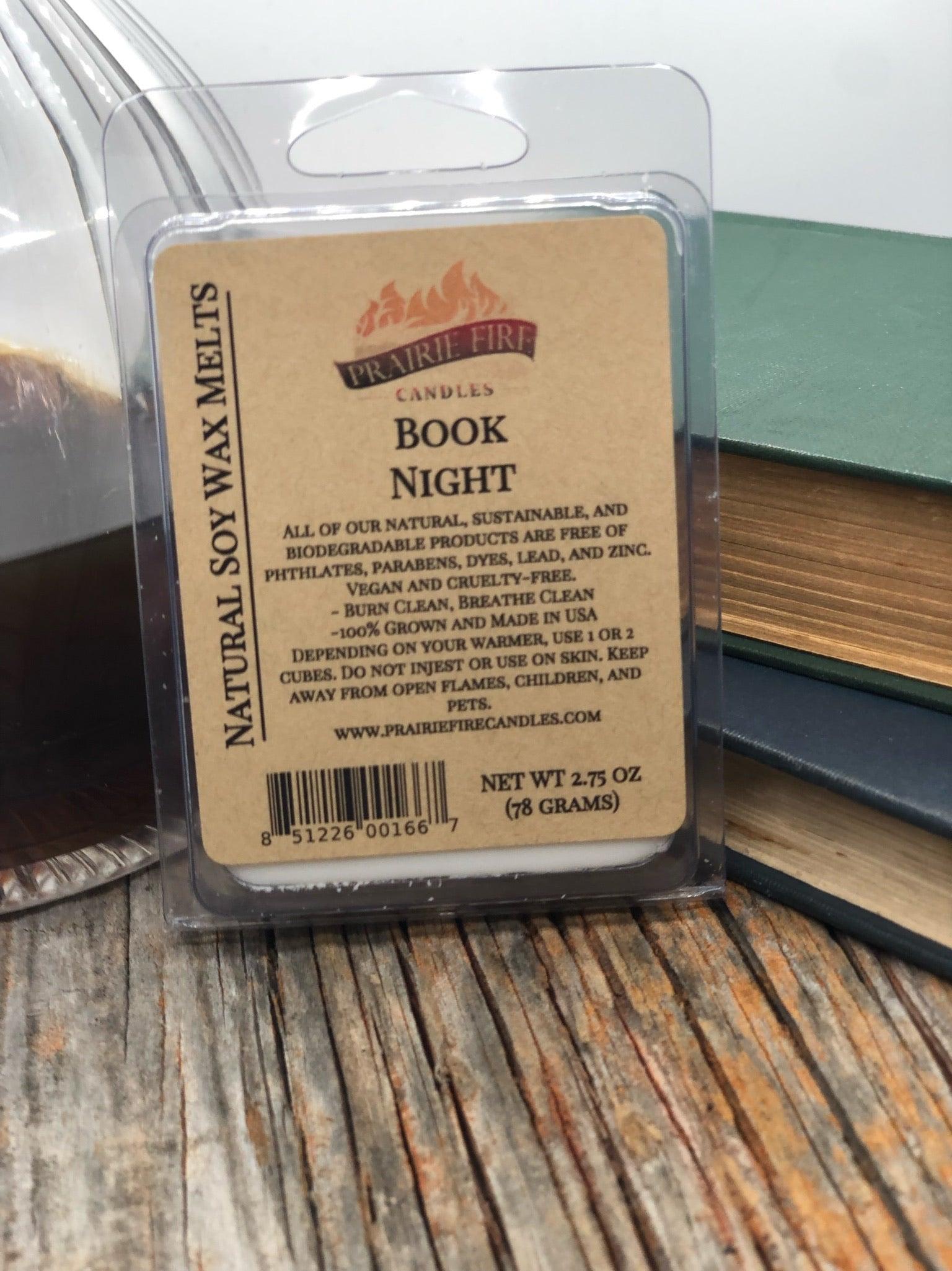 Vegan soy wax melts and wax cubes by Prairie Fire Tallow, with lavender and bluestem accents, wickless candle in small batch.