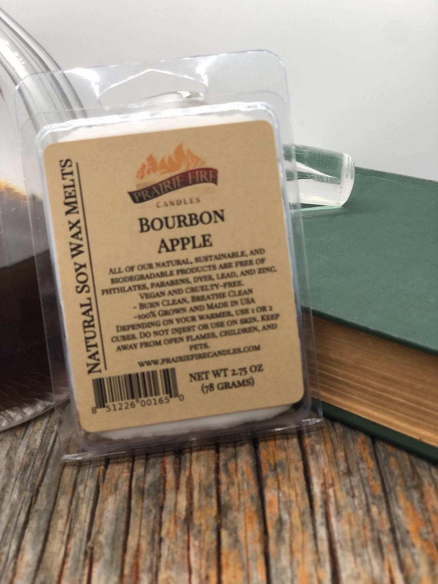 Prairie Fire Tallow soy wax melts and wax cubes with lavender, wickless candles, small batch, vegan, aromatic home fragrance.