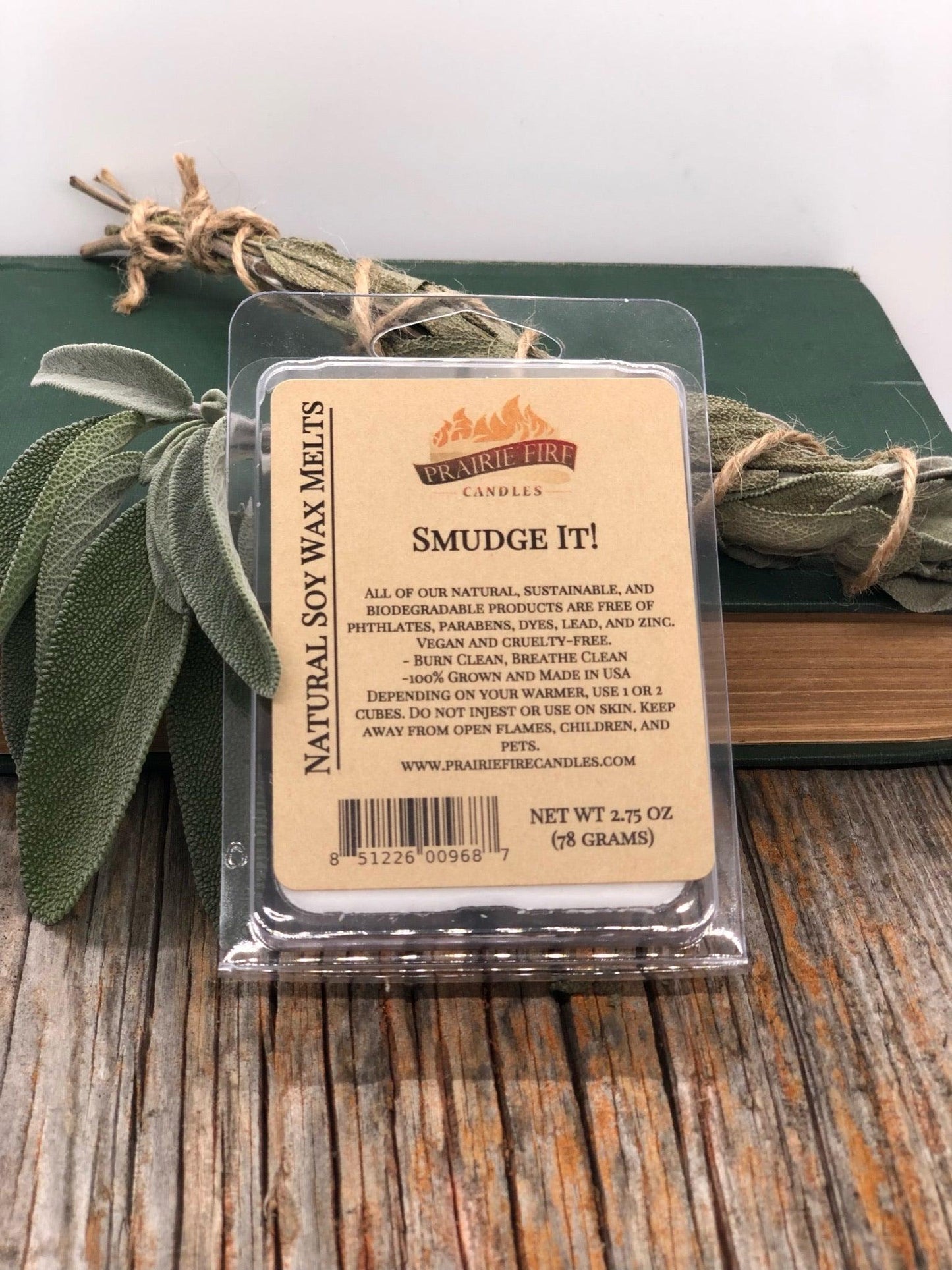 Prairie Fire Tallow soy wax melts and wax cubes with lavender, wickless candles, small batch, vegan, natural home fragrance.