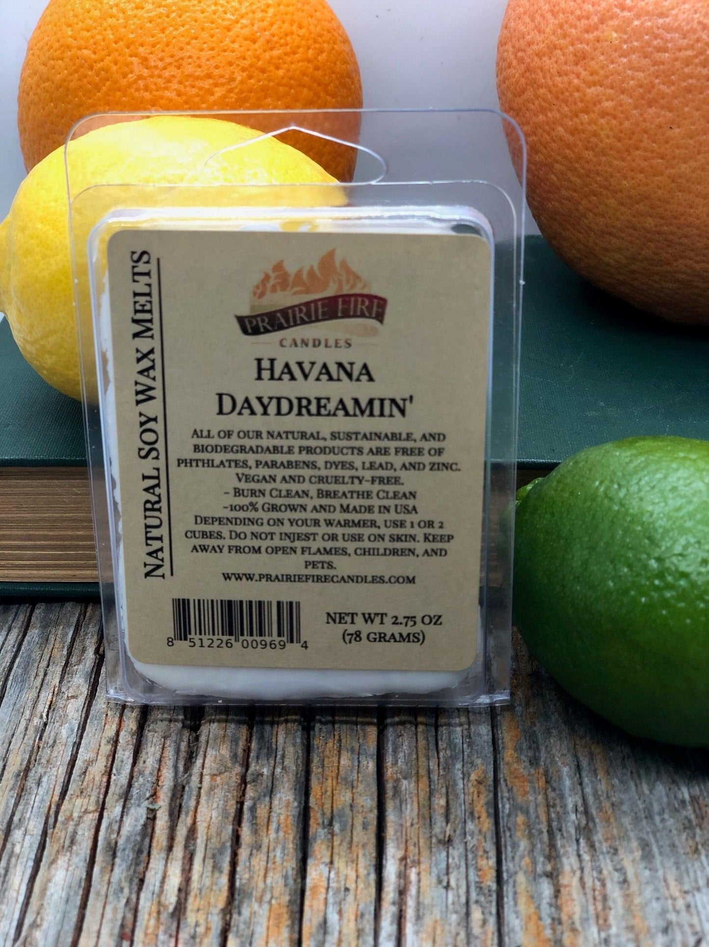 Prairie Fire Tallow soy wax melts and wax cubes with lavender, wickless candles, small batch, vegan, and natural ingredients.