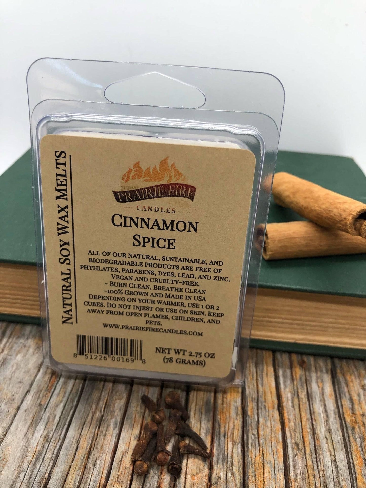 Prairie Fire Tallow soy wax melts and wax cubes with lavender, wickless candles, small-batch, vegan, and natural home fragrance.