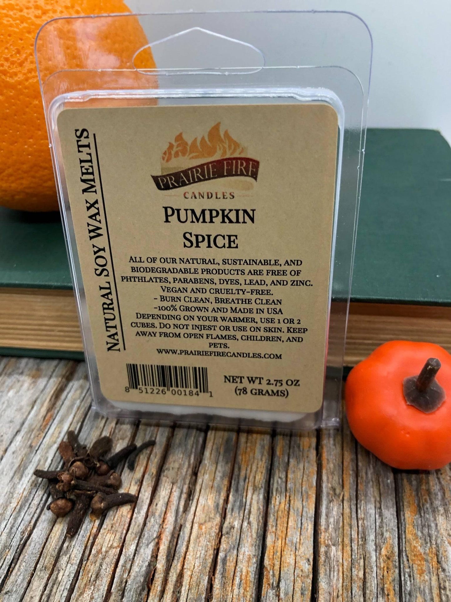 Prairie Fire Tallow soy wax melts and wax cubes with lavender, wickless candles, small batch, vegan, natural home fragrance.