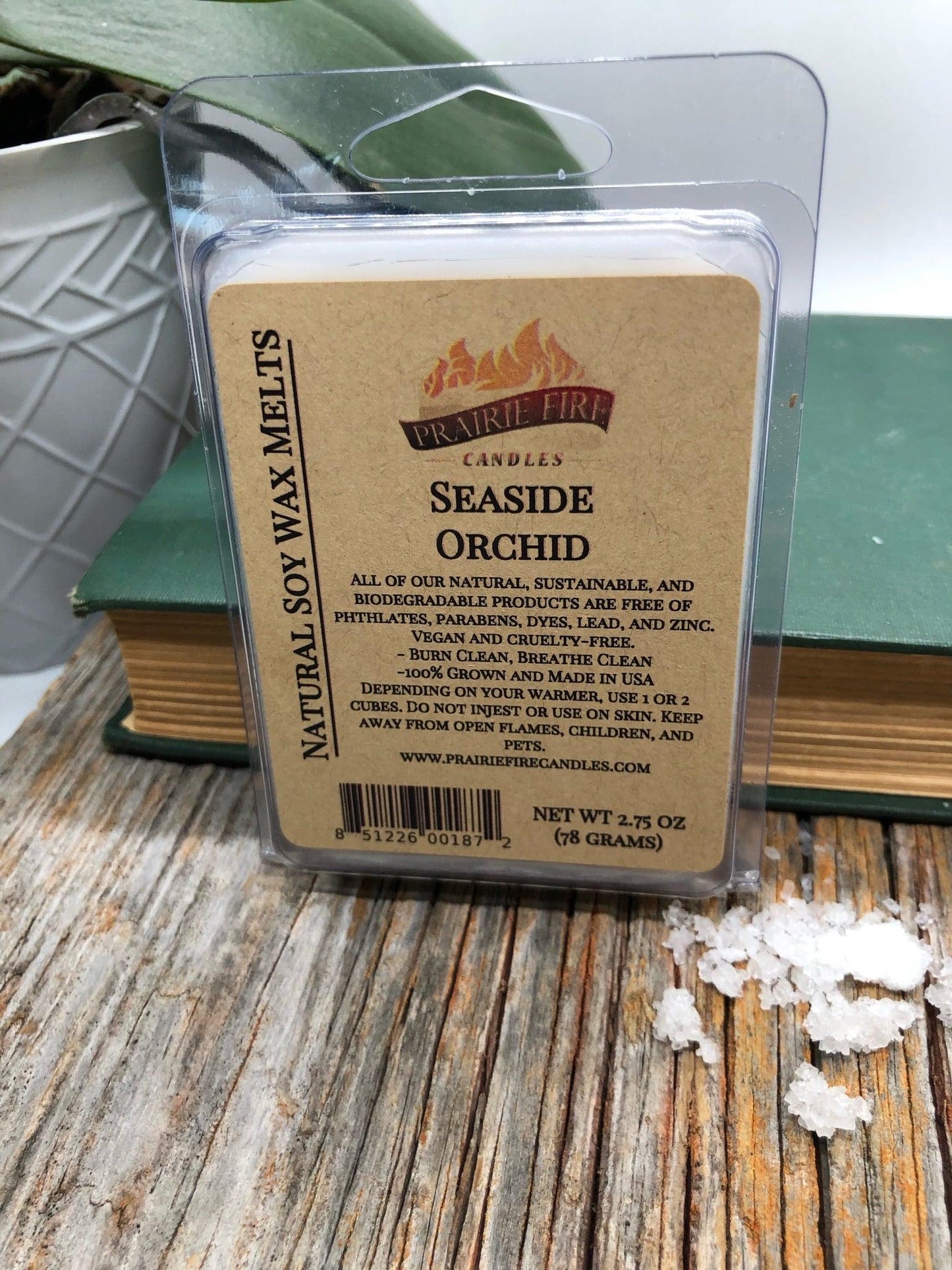 Prairie Fire Tallow soy wax melts and wax cubes with lavender, wickless candles, small batch, vegan, natural home fragrance.