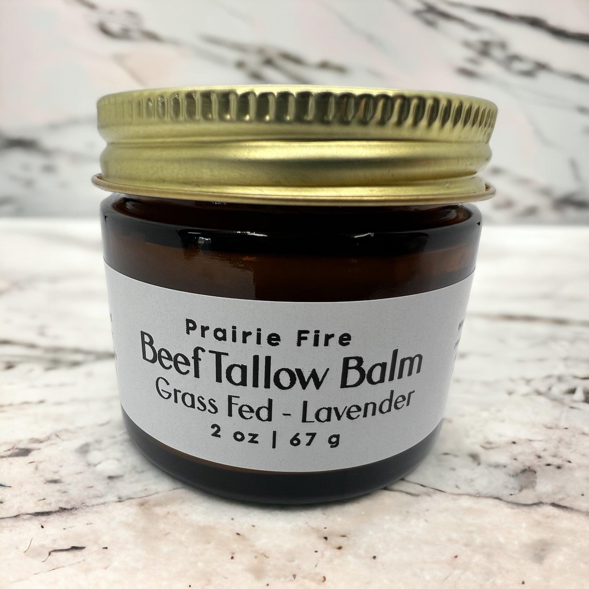 Prairie Fire Tallow Beef Tallow Balm 2 oz moisturizing lotion made in USA with organic grass-fed tallow, natural skin care product.