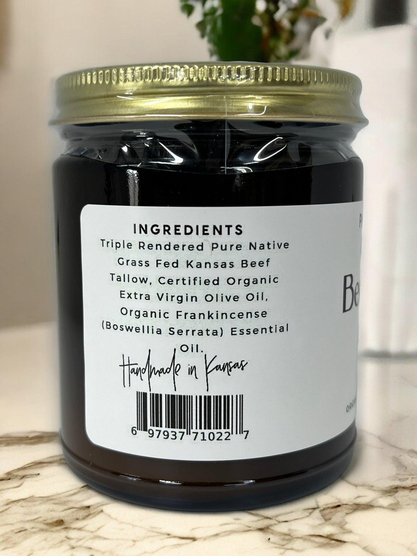 Prairie Fire Tallow Balm 2 oz organic grass-fed beef tallow moisturizer, natural skin care, fragrance-free, made in USA.