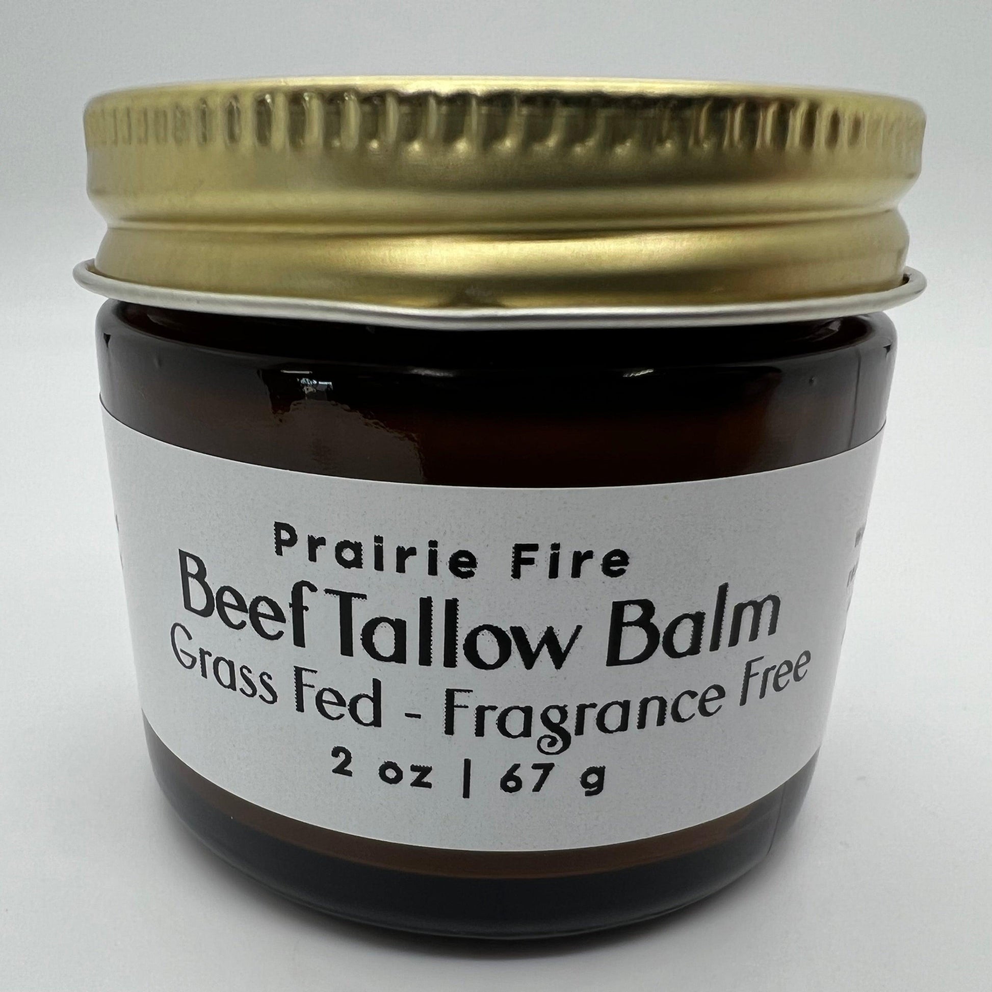 Prairie Fire Tallow Beef Tallow Balm 2 oz moisturizer with organic grass-fed tallow, fragrance-free, made in the USA for skin care.