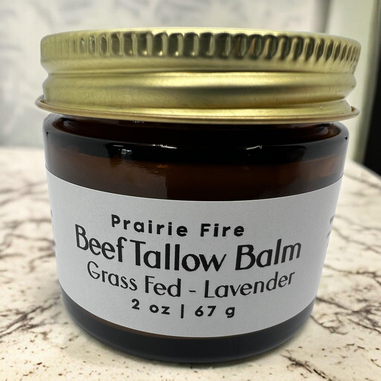 Prairie Fire Tallow Beef Tallow Balm 2 oz, organic, grass-fed, fragrance-free moisturizer for skin care, made in the USA.
