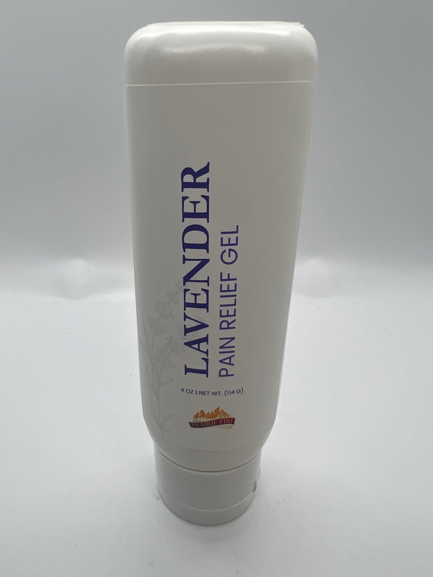 Lavender & Menthol Soothe Pain Gel in 4 oz. jar from Prairie Fire Lavender Farm, featuring soothing lavender and menthol for skin relief.