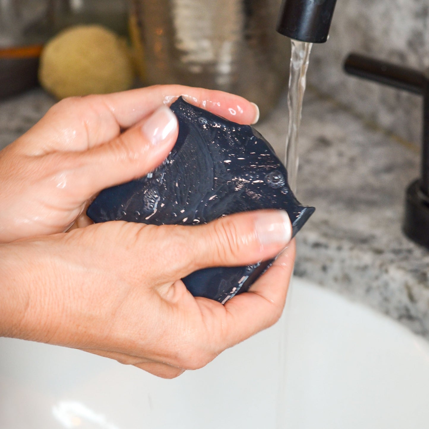 Handmade Clarifying Charcoal Bar Soap by Pretty Farm Girl featuring tallow and goat milk, displayed with a rustic soap bar.