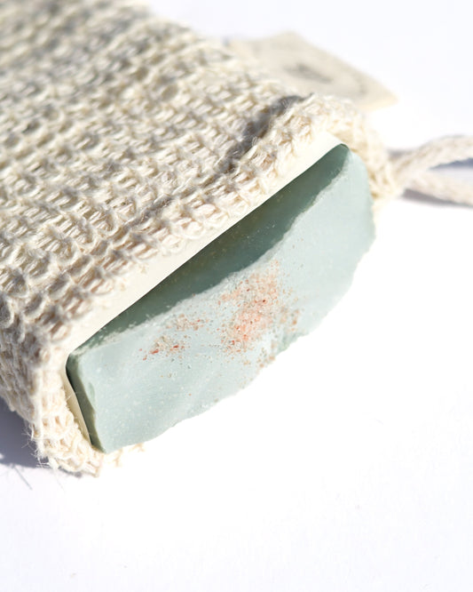Pretty Farm Girl One Agave Soap Saving Cloth Pouch featuring eco-friendly fabric and convenient storage for soap.