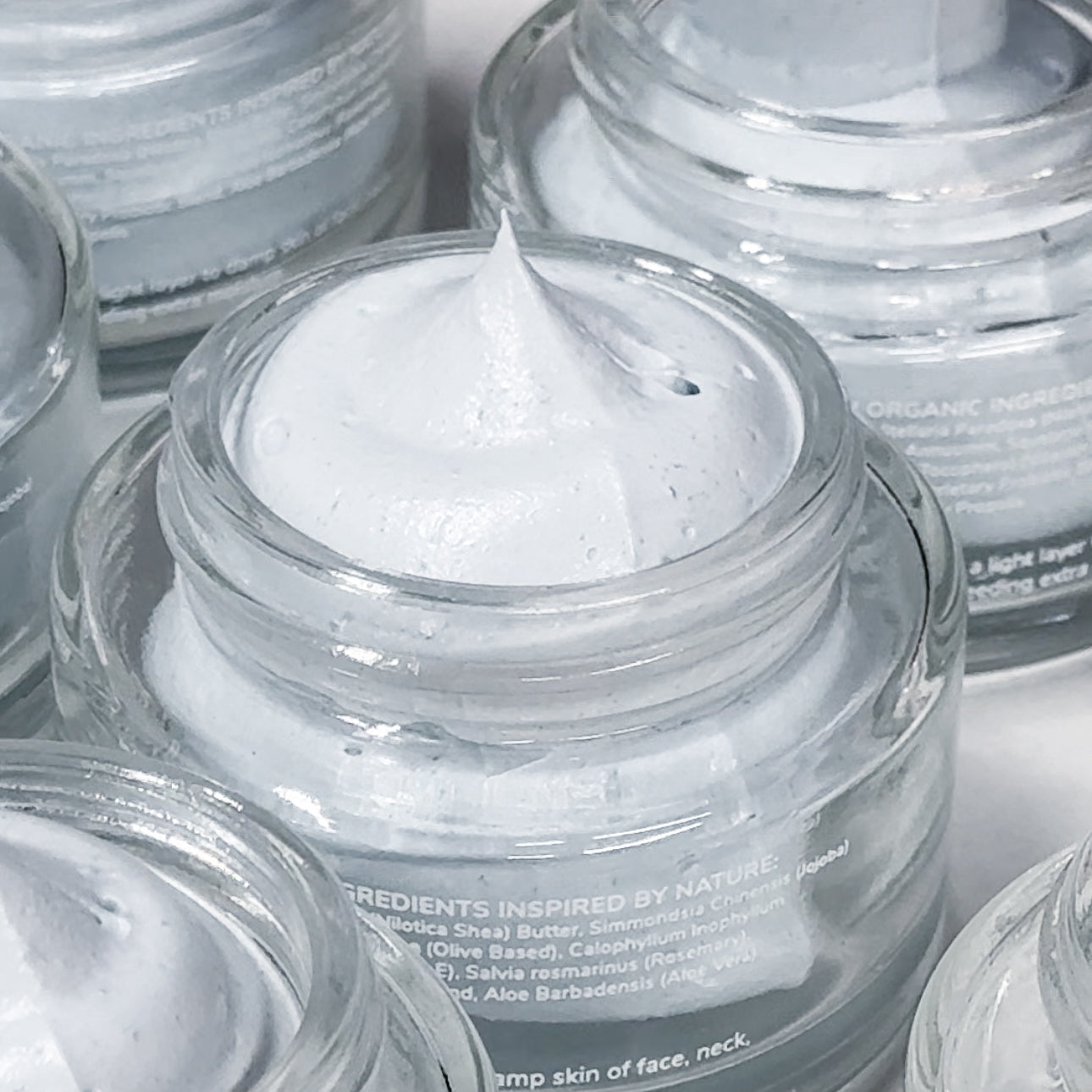 Pretty Farm Girl Blue Beauty Cream soothing tallow face cream in a jar, moisturizing and calming skincare for the face.