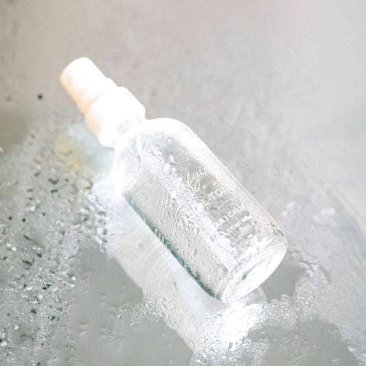 Pretty Farm Girl Clarifying Hypochlorous Acid Toner in a clear bottle, suitable for skincare and facial cleansing.