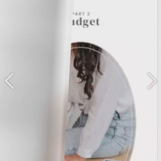 Ebook printable wedding planner video showing interior pages in a flipbook