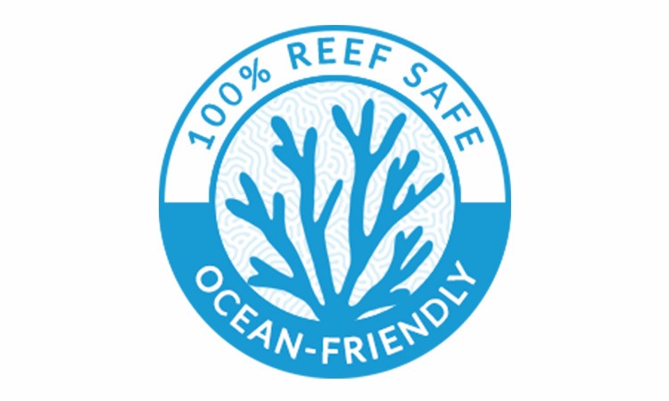 By Robin Creations SPF 30 broad spectrum mineral reef-safe sunscreen lotion in a white tube with a blue cap.
