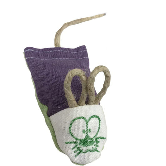 Colorful ReNewedPet catnip mouse toy from Fun Stuff! Perfect for cats to chase and play with, featuring bright colors and soft fabric.