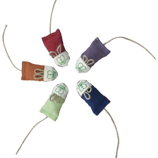 Colorful ReNewedPet Catnip Mouse Toy from Fun Stuff! Perfect for cats to chase and play with.