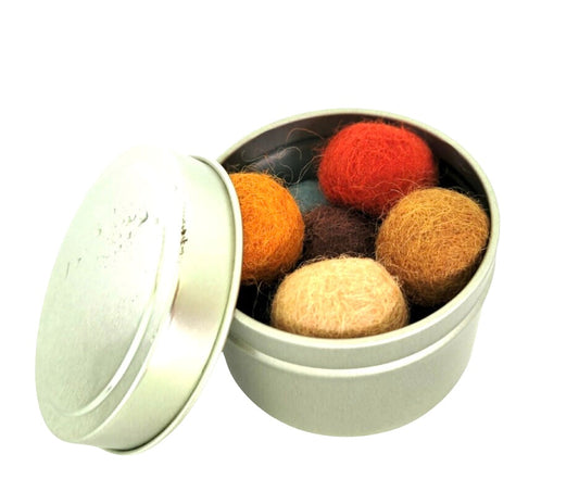 Organic wool cat ball toys from ReNewedPet, featuring colorful, soft wool balls for stimulating and playful cat entertainment.