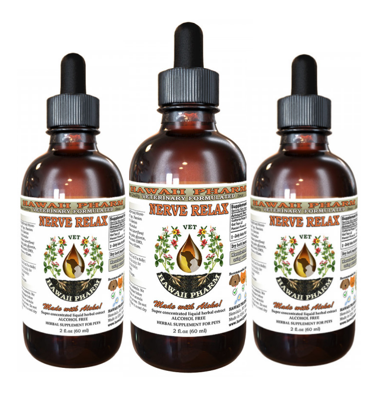 ReNewedPet nervous system support calming remedy bottle, natural health product for nerve relaxation and stress relief.