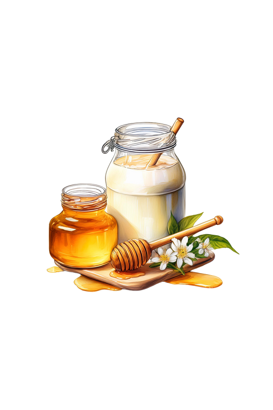 Rustic Strength Milk & Honey moisturizing body wash in a 16 oz plastic bottle, featuring a creamy, nourishing bath and body product.