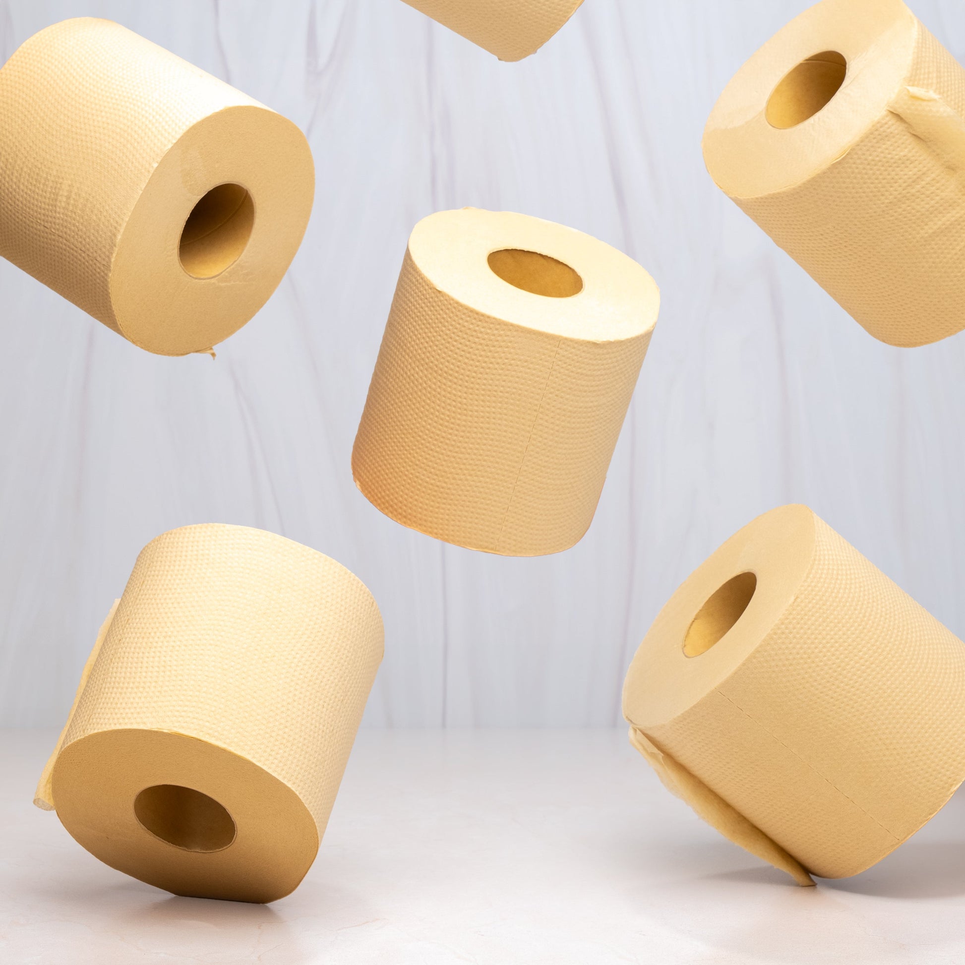 Rustic Strength Panda Eco Paper bamboo toilet paper sample, eco-friendly bathroom tissue with soft, sustainable bamboo fibers.