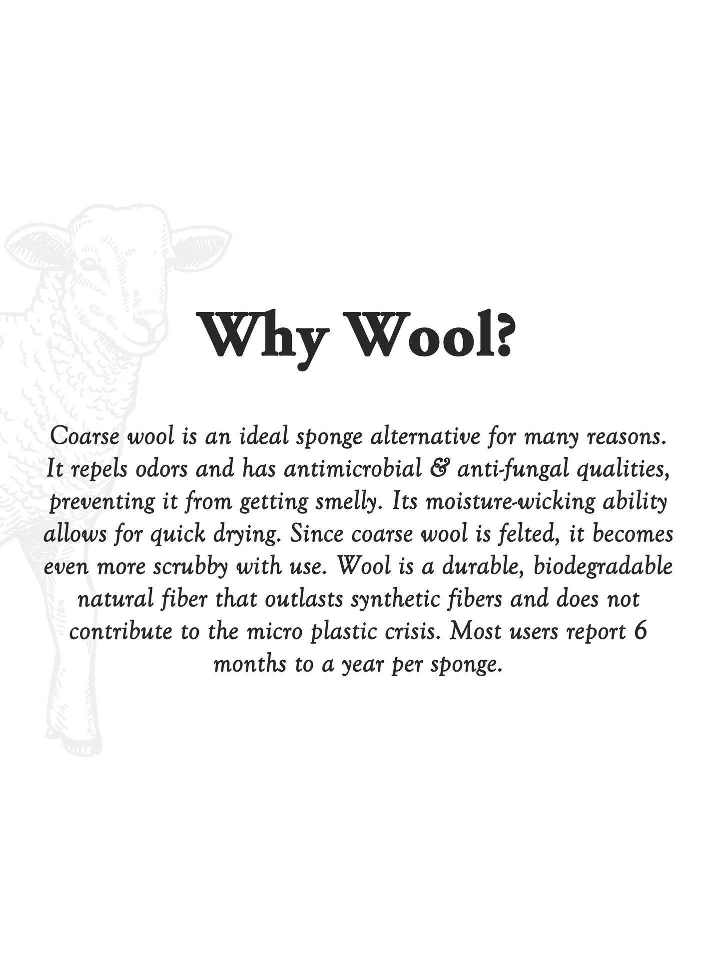 Rustic Strength Sustainable Wool Scrub, a multi-purpose cleaner with a natural wool scrub pad for effective cleaning.