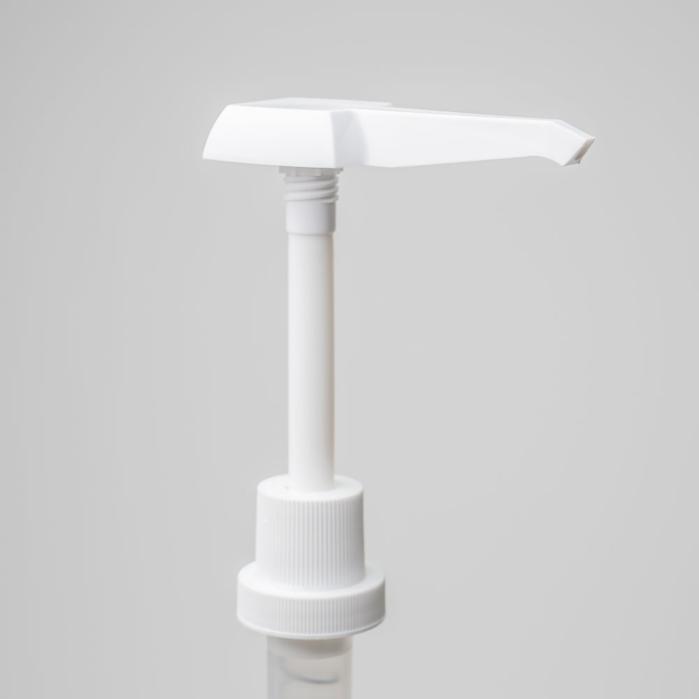 Rustic Strength half-gallon plastic jug measuring pump with durable pump dispenser for accurate liquid measurement.