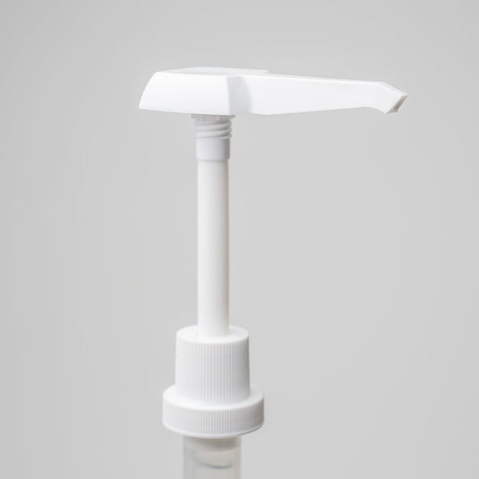 Rustic Strength half-gallon plastic jug measuring pump with durable pump dispenser for accurate liquid measurement.