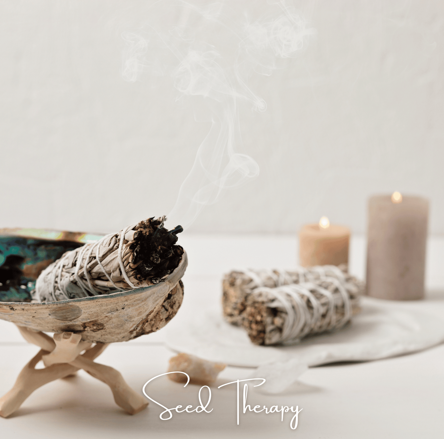 White Sage seeds from Southern Seeds, small brown seeds for salvia apiana, used for smudging and herbal crafts.