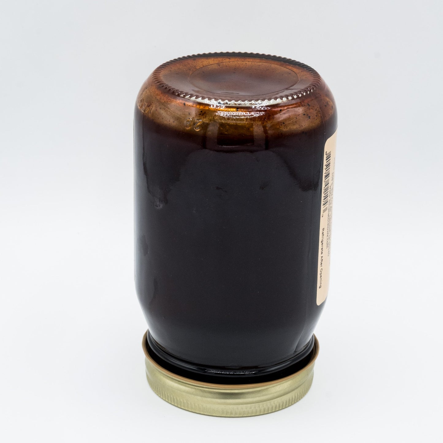 Canned Amish Country Store Salted Vodka Rib Glaze in a 16 oz jar with label and seal visible.