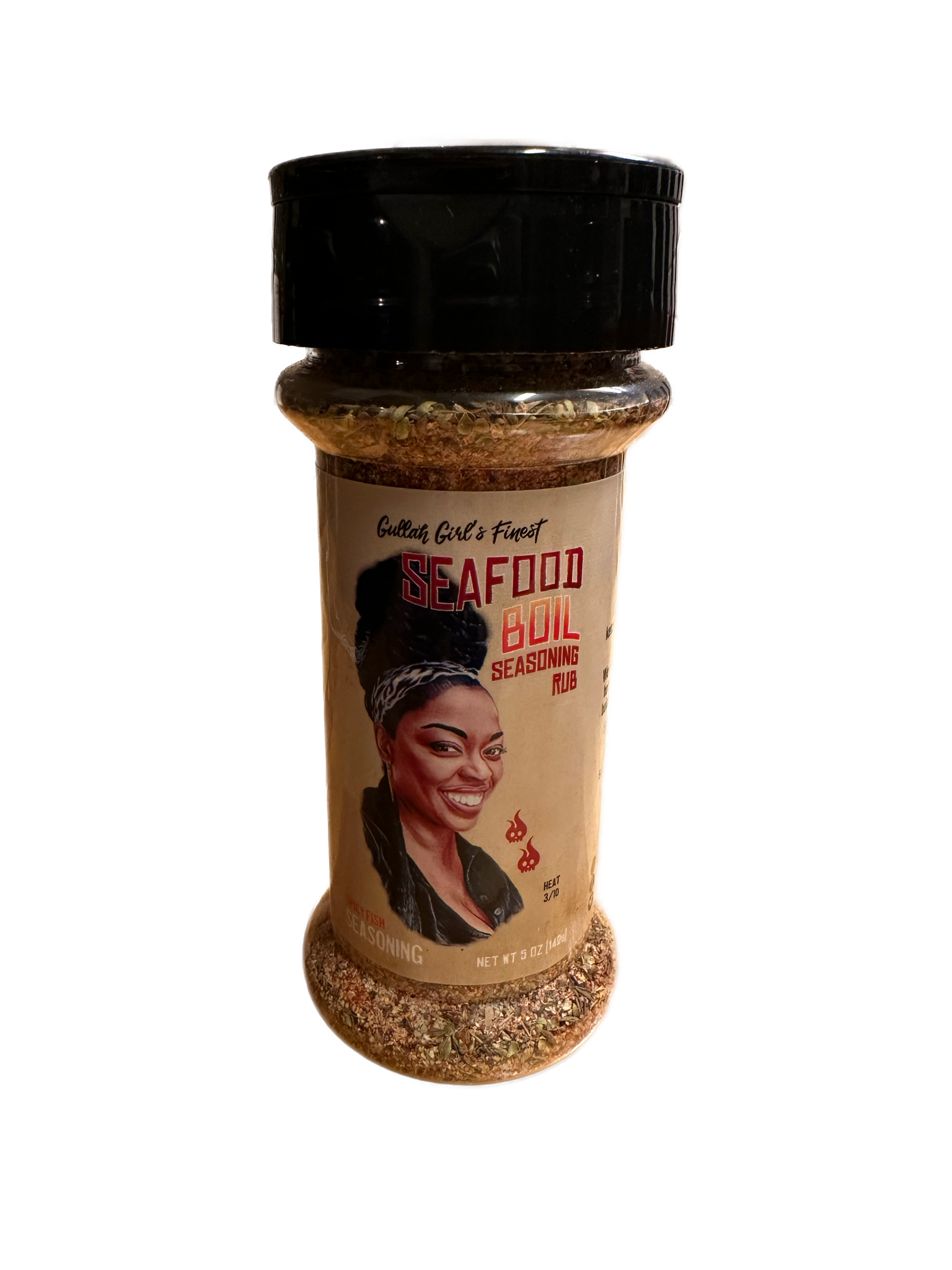 Gullah Girl’s Finest Seafood Boil case by SavannahSauceCompany, featuring a colorful label and seafood boil seasoning packet.