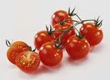 Fresh Sweetie Tomato from Seattle Seed Company, vibrant red vegetable with smooth skin, perfect for salads and cooking.