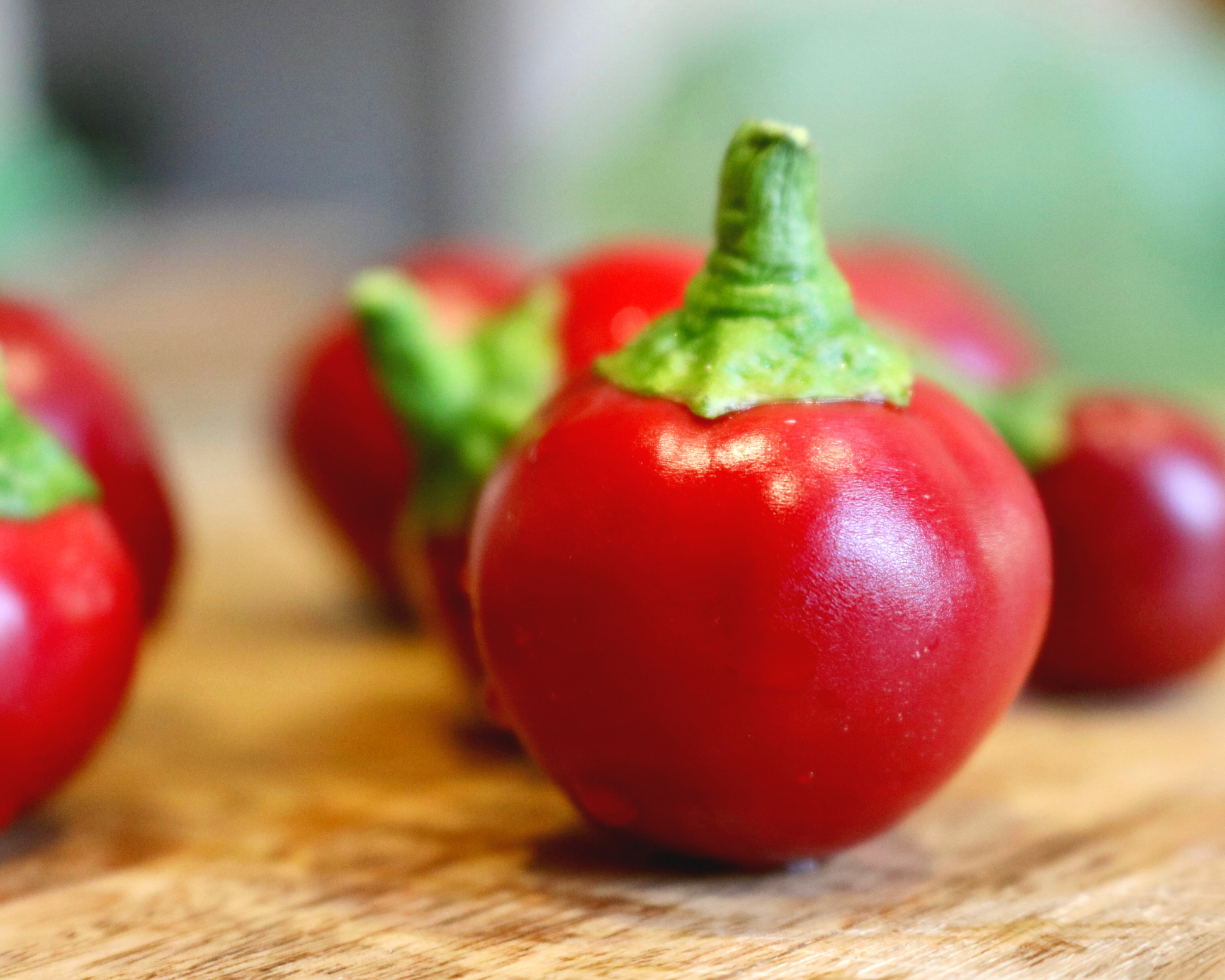 Packet of Cherry Pick Hybrid Pepper Seeds by Seeds 'n Such, showing 12 to 15 seeds in a colorful packet.