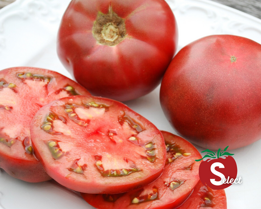 Packet of Seeds 'n Such Cherokee Purple Tomato Seeds showing 30 seeds in a colorful packet.