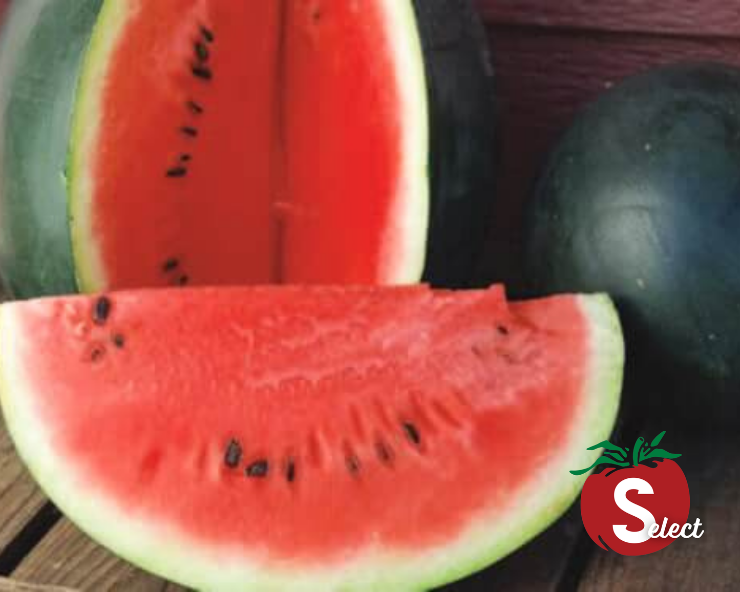 Packet of Seeds 'n Such Sugar Baby Watermelon Seeds showing 30 seeds in a clear packet.