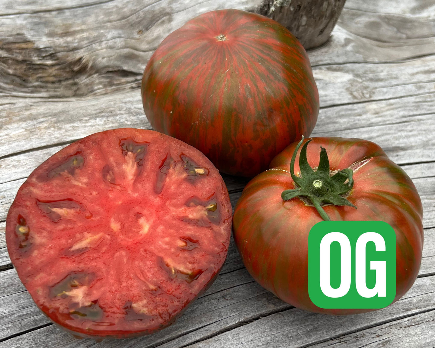 Bulk Beefy Purple Tomato Seeds from Seeds 'n Such, showing vibrant purple tomato seed packets and fresh seed details.