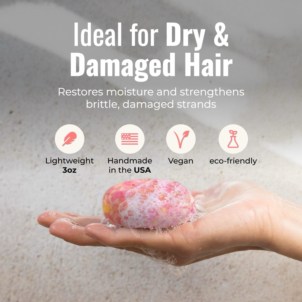 Shampoo and conditioner bar duo for dry, damaged hair by ZeroWasteStore.com, featuring Sunkissed scent and eco-friendly packaging.