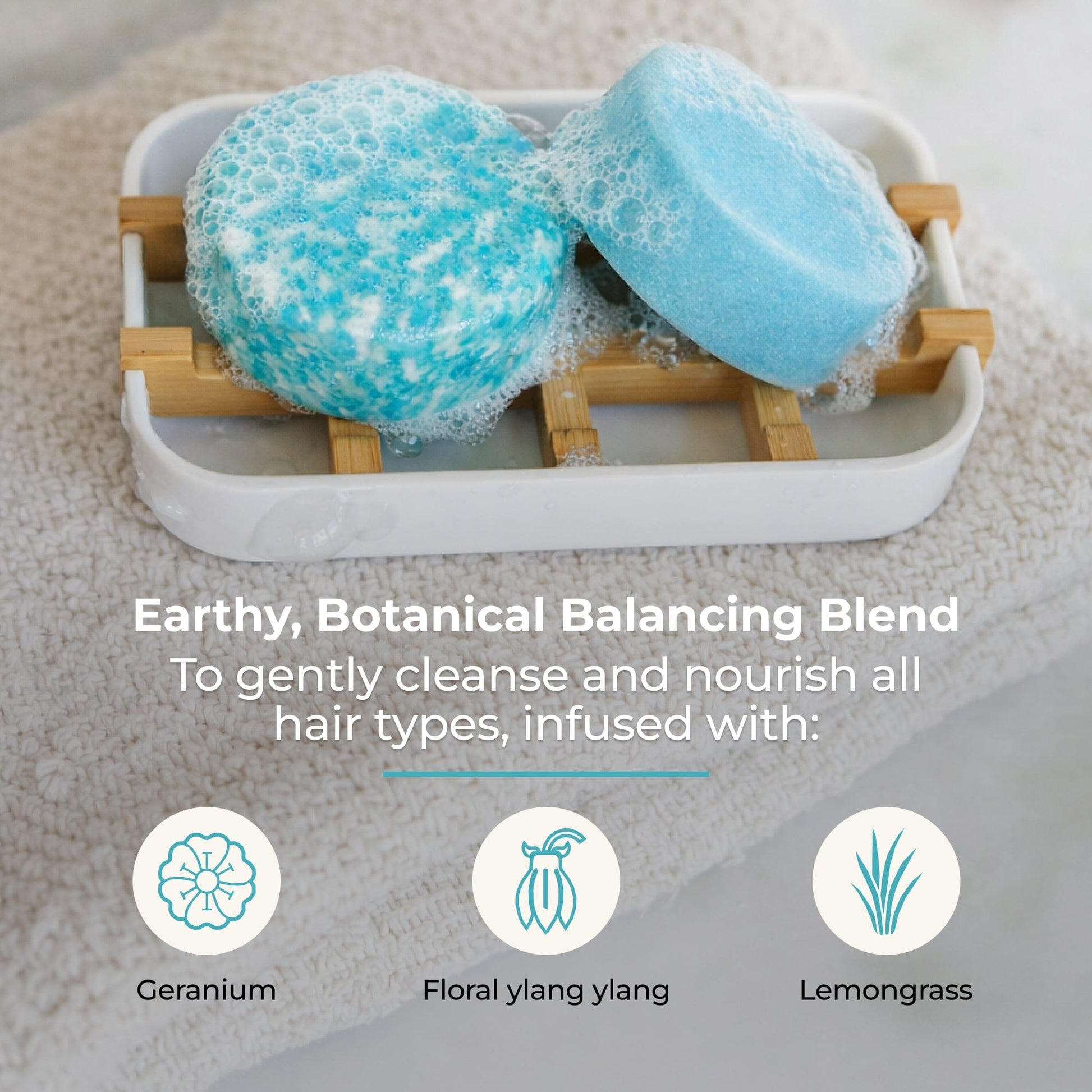 ZeroWasteStore shampoo and conditioner bar duo set with Earth scent, eco-friendly hair care products in reusable packaging