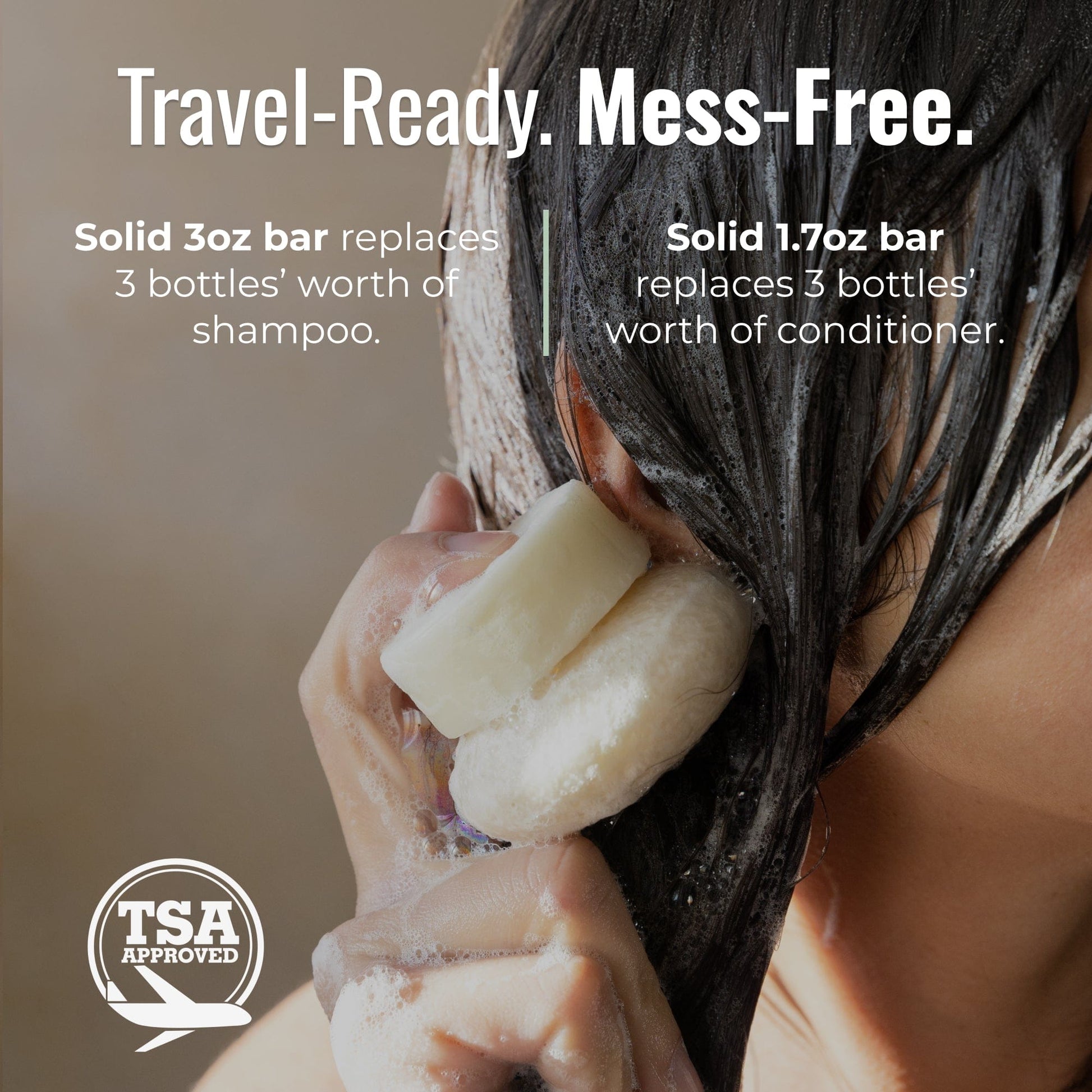 Peppermint Breeze shampoo and conditioner bar duo from ZeroWasteStore.com, eco-friendly hair care set with fresh scent.
