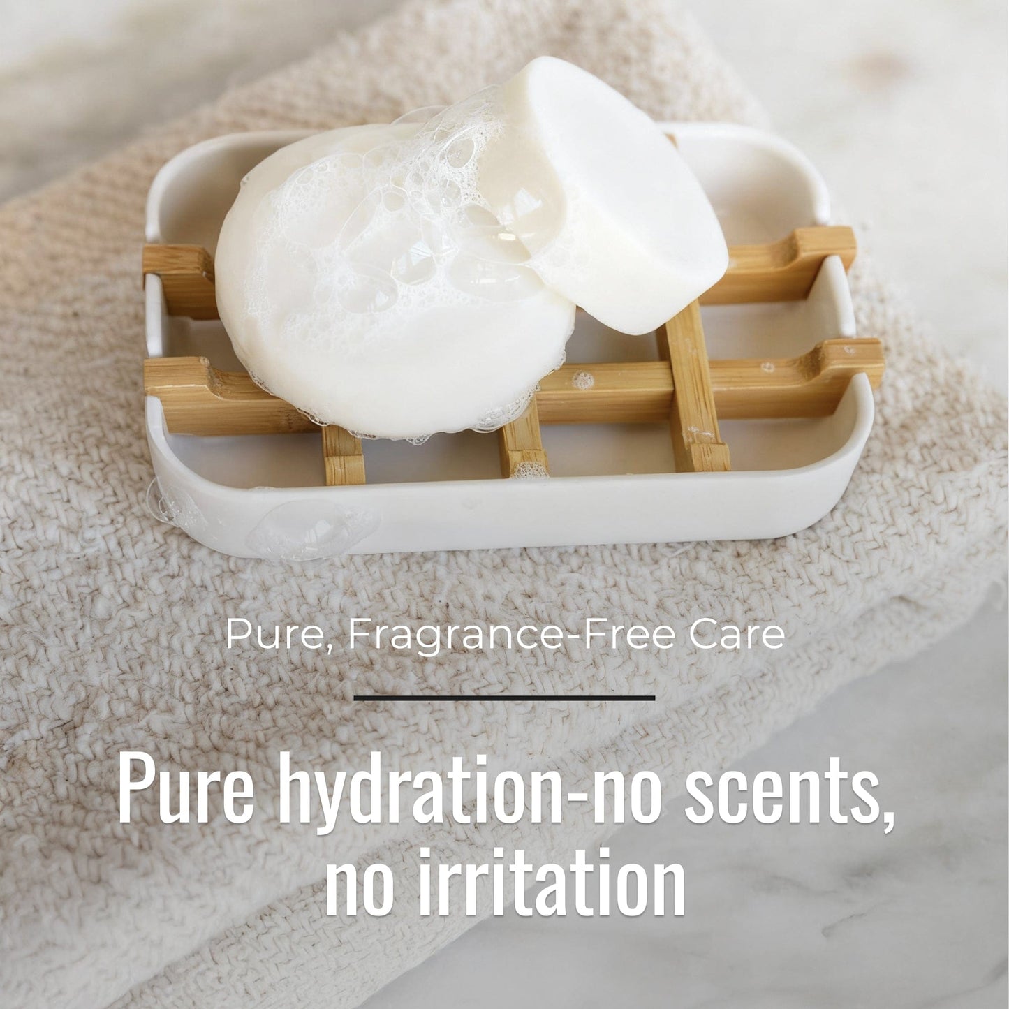 ZeroWasteStore.com shampoo and conditioner bar duo with unscented, eco-friendly shampoo and conditioner set in a natural bundle.