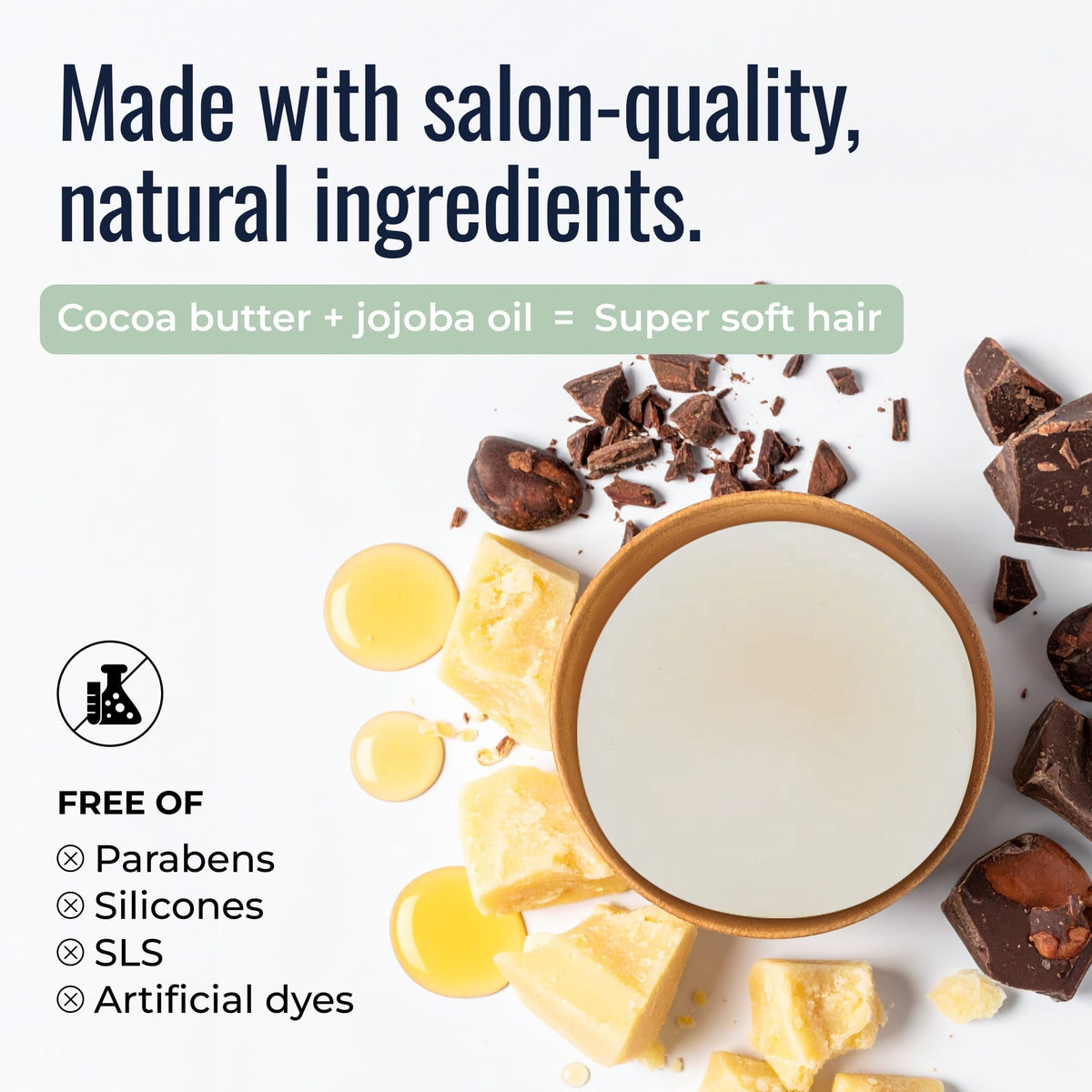 Shampoo and conditioner bar duo with natural cocoa butter and jojoba oil, scented with peppermint breeze, from ZeroWasteStore.com