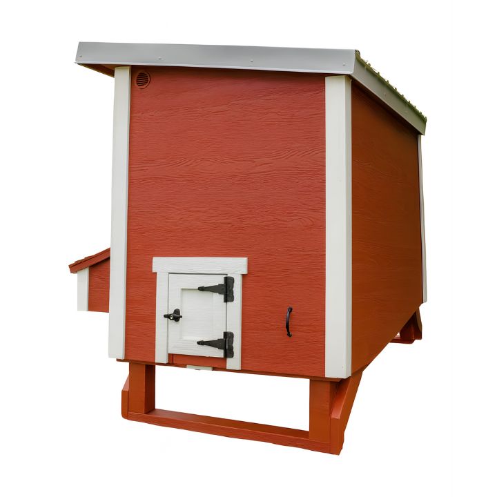 Large OverEZ Chicken Coop for up to 15 chickens, featuring spacious outdoor enclosure and durable wooden construction.