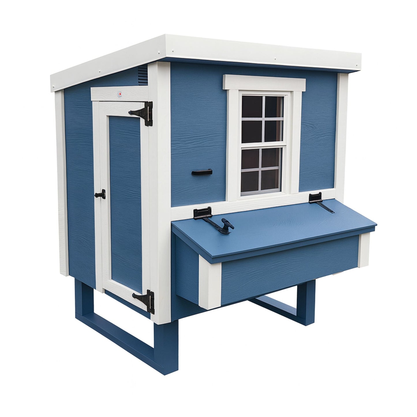 OverEZ medium chicken coop designed for up to 10 chickens, featuring a sturdy wooden structure and secure nesting areas.