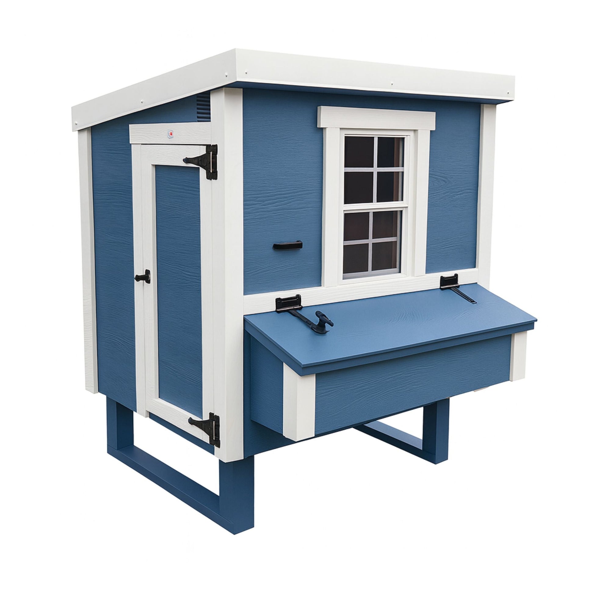OverEZ medium chicken coop designed for up to 10 chickens, featuring a sturdy wooden structure and secure nesting areas.