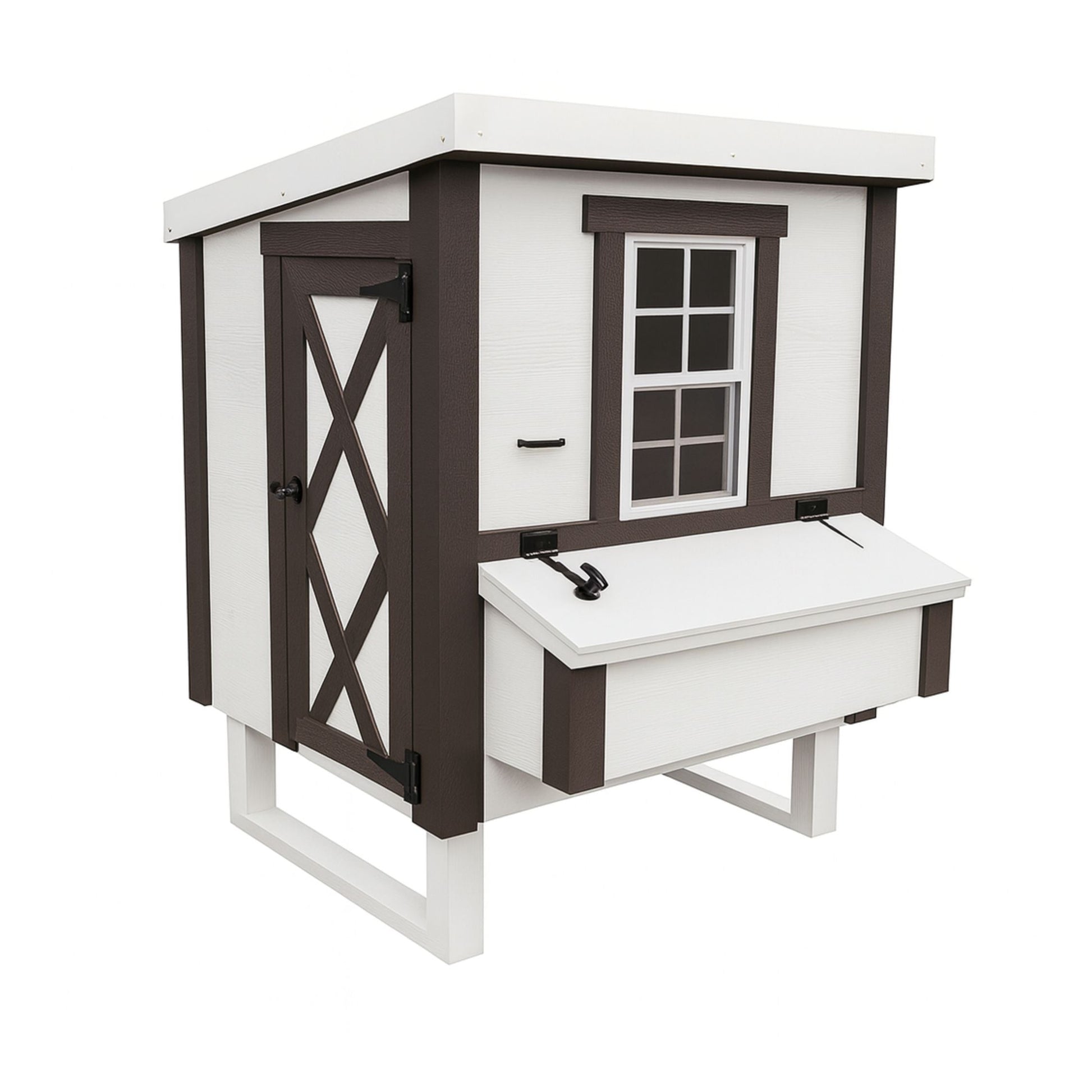 Medium OverEZ Chicken Coop suitable for up to 10 chickens, featuring a sturdy design and spacious interior for backyard poultry.