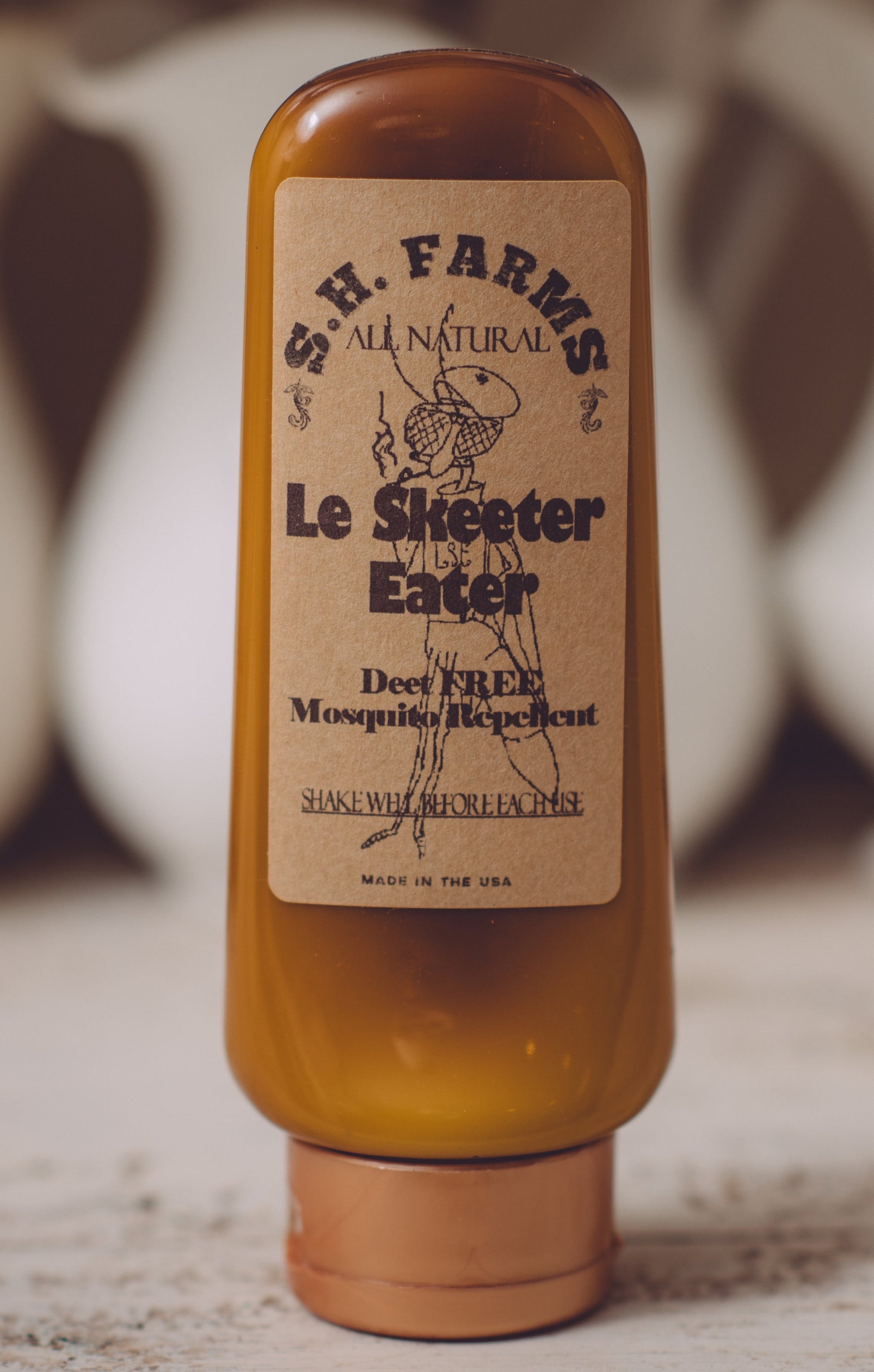 Le Skeeter Eater organic mosquito repellent lotion by Sweet Harvest Farms, DEET-free with botanical ingredients for outdoor protection.