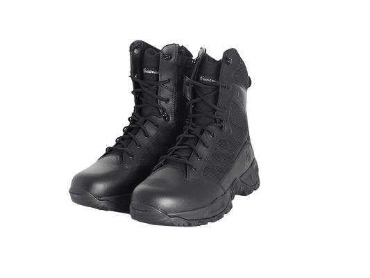 Smith & Wesson Scout Hot Weather 8-inch side zip footwear with polishable toe for durable outdoor wear.