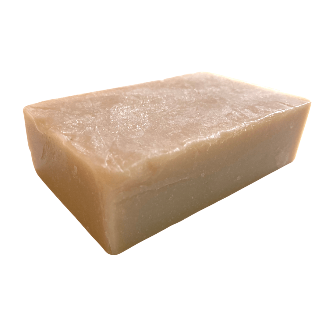 Reformulated almond coconut soap bar by Refillism, showing a natural, handcrafted personal care soap with a smooth surface.