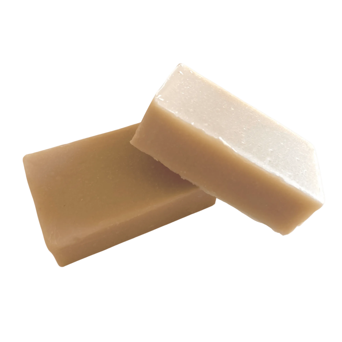 Almond coconut soap bar by Refillism, natural personal care product with a creamy, textured soap surface.