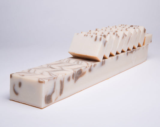 Bar of Soap for Sinners spearmint with rosemary soap featuring a textured surface and fresh herbal scent.