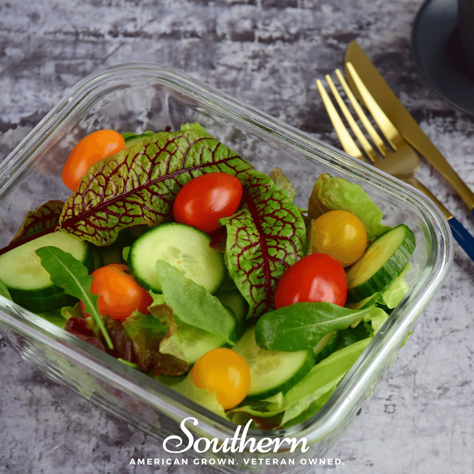 Red veined sorrel plant with vibrant red veins on green leaves, shown with a packet of 200 seeds from Southern Seeds.